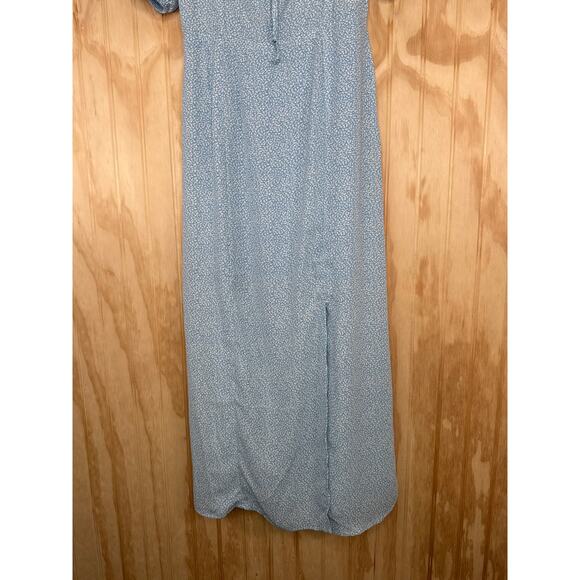 Sienna Sky XS Blue White Flowing Midi Dress Slit Pull-Over Whimsy Core Fairycore - Picture 6 of 10